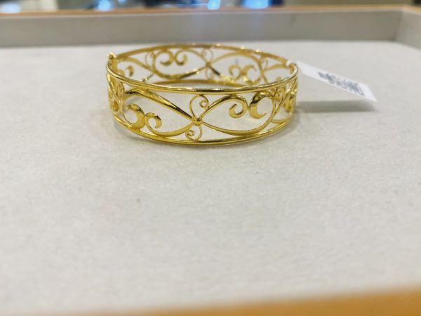 gold lock bangles